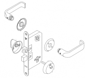 Trioving 5116 bathroom lock set 