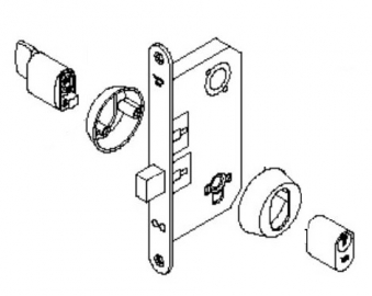 Trioving 5341 lock set  round rose