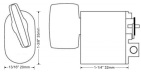 TV53T Thumb turn for Trioving lock dimensions